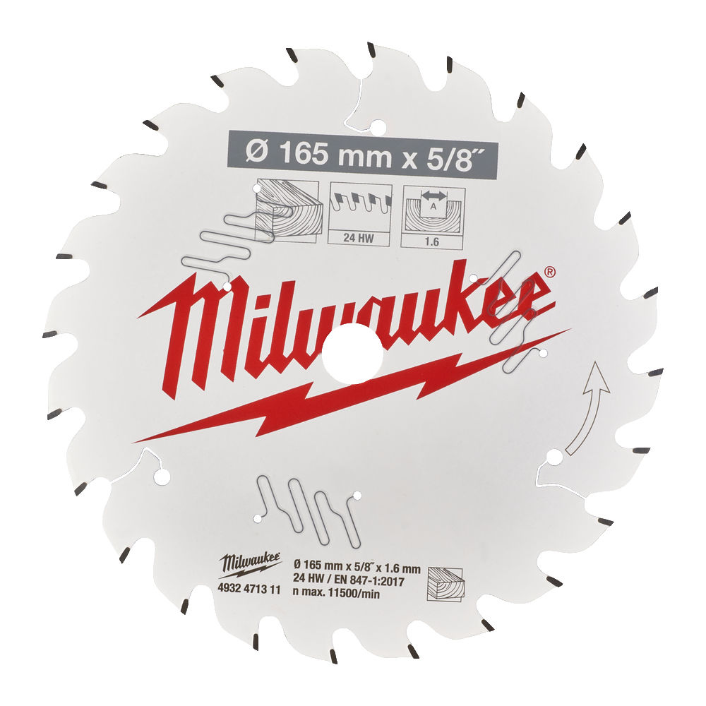 MILWAUKEE SIRKELSAGBLAD 165X15.87X1.6X24