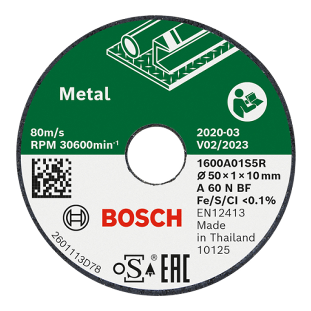 BOSCH KAPPESKIVE A60N BF METAL 50 X 1 X 10 MM